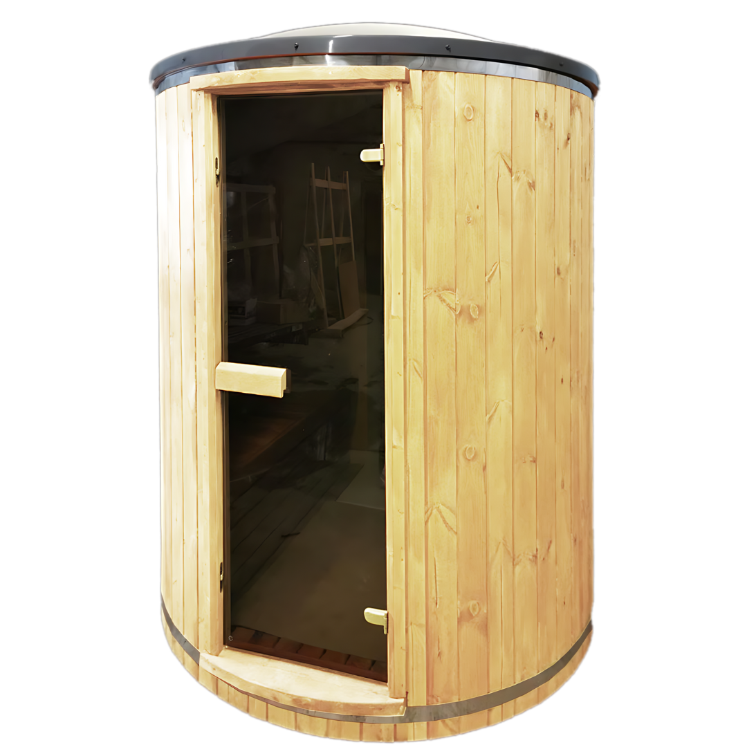 Woodpecker Tube Sauna | Small Sauna & Harvia Sauna Heater