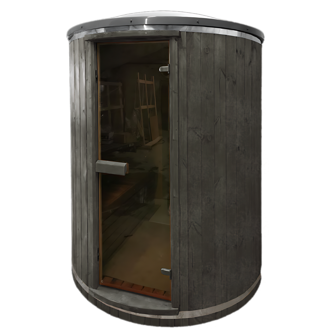 Woodpecker Tube Sauna | Small Sauna & Harvia Sauna Heater