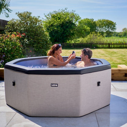 Wave Spas Como | 6-Person Eco Rigid Foam Hot Tub | Integrated Heater | Pebble White