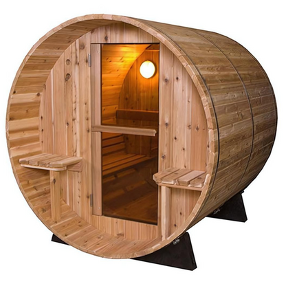 Fonteyn Rustic Barrel Sauna 7+1ft | 6 Person Indoor & Outdoor Sauna