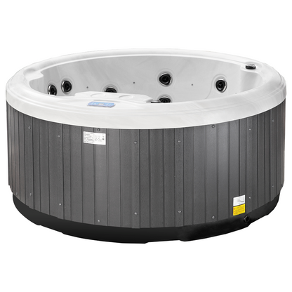 JNJ Spas Plug & Play Round Hot Tub | 6 Seater Hot Tub & Cover