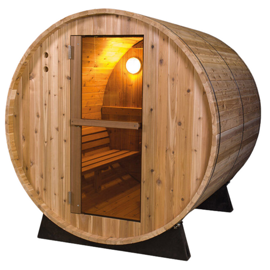 Fonteyn Rustic Barrel Sauna 6ft | 4 Person Indoor & Outdoor Barrel Sauna