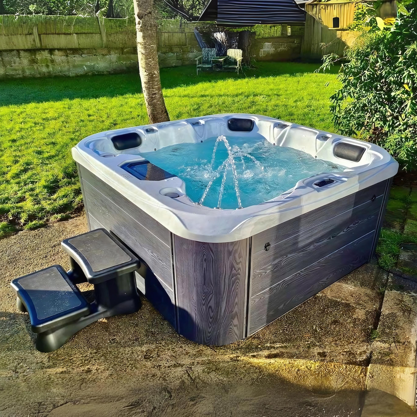 H20 Spa Plug & Play Hot Tub Retreat Plus | 5 Person Hydro Jet Hot Tub Spa