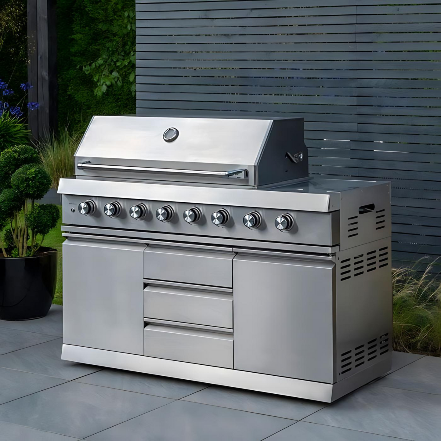 Norfolk Grills | Absolute 6 Burner Gas Freestanding Outdoor BBQ Kitchen